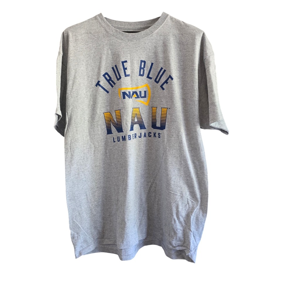 NAU Lumberjacks True Blue Captivating Gray T-Shirt Men's‎ XL NWOT